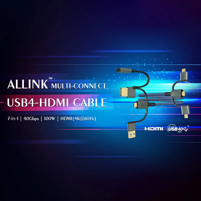 ALLINK: USB4-HDMI 40Gbps multi-connection 7-in-1 cable (Prelaunch)