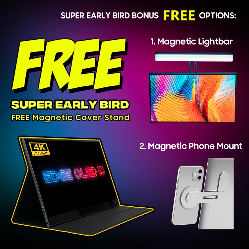 FREE Magnetic Cover Stand + Bonus Lightbar or Phone Mount